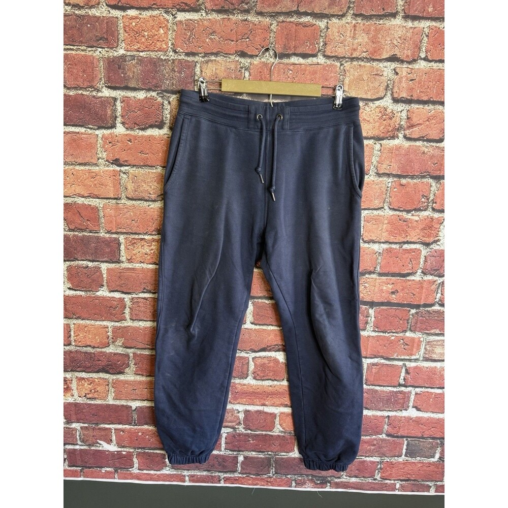 American Giant Mens Blue Jogger Sweatpants Size Medium w/ Drawstring 100% Cotton